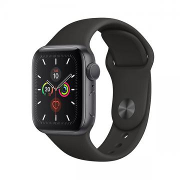 Đồng hồ Apple Watch S5 (GPS) 40mm - Viền nhôm xám, dây cao su đen