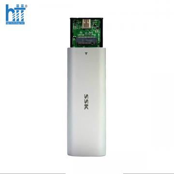 Hộp ổ cứng M.2 NVMe SSD PCIe sang ổ cứng di động - SSK HE-C327 chuẩn Type-C và USB 3.0