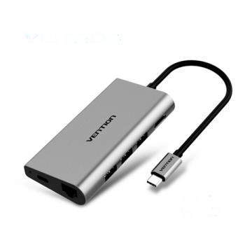 Cáp chuyển đổi Type C sang Type C Charging/HDMI 4K/3*USB 3.0/TF/SD Vention CMEHA