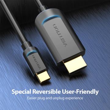 Cáp chuyển đổi USB Type C to HDMI dài 1.5m hỗ trợ 2K,4K Vention - CGUBG