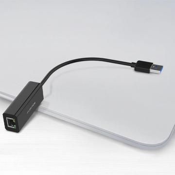 Bộ chuyển đổi USB-A 3.0 sang Lan RJ45 (1000M) Lention HU404GE - Đen