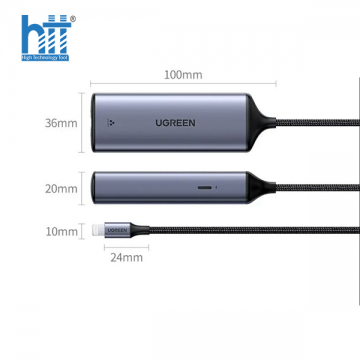 Cáp chuyển đổi Lightning sang RJ45 LAN 10/100/1000Mbps MFI Ugreen 70958