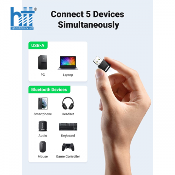 Thiết bị USB Bluetooth 5.0 Dongle cho PC chính hãng Ugreen 80890