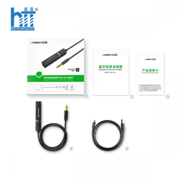 Bộ phát bluetooth 5.0 hỗ trợ APTX chuẩn 3.5mm Ugreen 40761