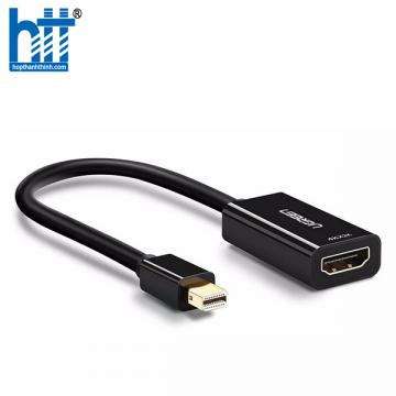 Ugreen 10461 18CM màu Đen Cáp chuyển đổi Mini DP sang HDMI hỗ trợ phân giải 1920x1080 MD112 20010461