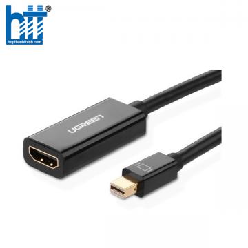 Ugreen 10461 18CM màu Đen Cáp chuyển đổi Mini DP sang HDMI hỗ trợ phân giải 1920x1080 MD112 20010461