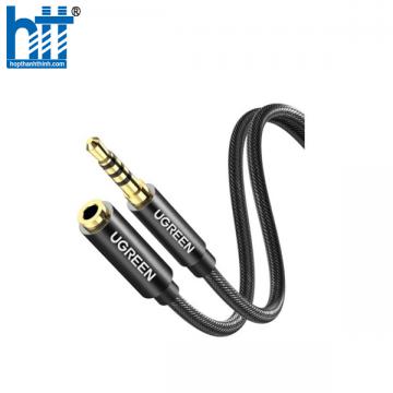 Ugreen 10266 3M 4 khấc Cáp 3.5mm nối dài đầu mạ vàng dây bọc dù AV118 20010266