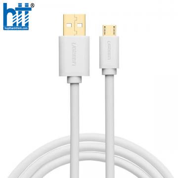 Ugreen 10851 3M màu Trắng Cáp sạc truyền dữ liệu USB 2.0 sang MICRO USB lõi đồng US125 20010851