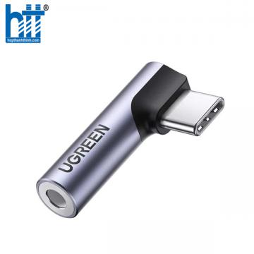 Đầu chuyển âm thanh USB Type-C to 3.5mm AUX có DAC Stereo Mic HiFi bẻ góc 90 độ Ugreen 20194 cao cấp