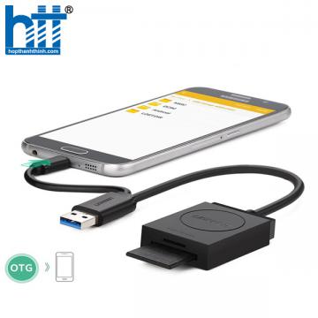 Đầu đọc thẻ nhớ Micro SD/SD chuẩn USB 3.0 + OTG Ugreen 20203 chính hãng