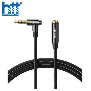 Ugreen 20495 2M 4 khấc Màu Đen 90 độ Cáp âm thanh 3.5mm nối dài hổ trợ Hi-Fi Stereo TRRS AV188 20020495