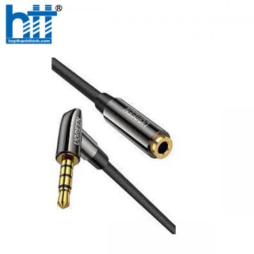 Ugreen 20496 3M 4 khấc Màu Đen 90 độ Cáp âm thanh 3.5mm nối dài hổ trợ Hi-Fi Stereo TRRS AV188 20020496