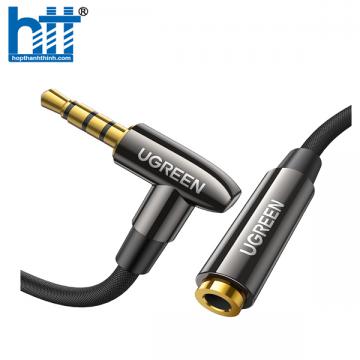 Ugreen 20496 3M 4 khấc Màu Đen 90 độ Cáp âm thanh 3.5mm nối dài hổ trợ Hi-Fi Stereo TRRS AV188 20020496