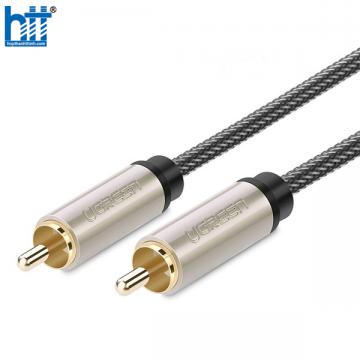Ugreen 20738 2M màu Xám Cáp âm thanh bông sen Coaxial cao cấp AV133 20020738