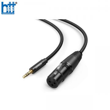 Ugreen 20763 1M Màu đen Cáp âm thanh 3.5 sang Xlr AV182 20020763