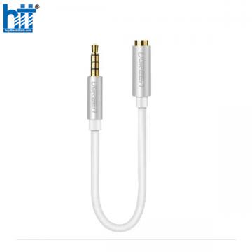 Ugreen 20850 20CM màu Bạc Cáp âm thanh 3.5mm nối dài AV136 20020850