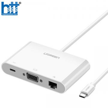 Cáp chuyển USB Type to VGA, LAN, USB 3.0, USB 2.0 Ugreen 30439