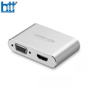 Bộ chuyển đổi Lightning Micro USB Type C sang HDMI + VGA Ugreen 30522