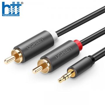 Cáp âm thanh 3.5mm ra 2 hoa sen 2Rca dài 0.5m Ugreen 40423
