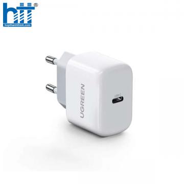 Củ sạc nhanh cổng USB Type-C 20W Màu Trắng Ugreen 10220
