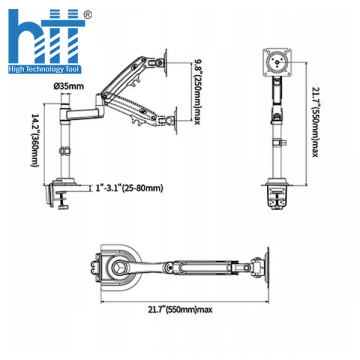 Giá treo màn hình máy tính North Bayou NB-H100