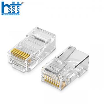 Đầu bấm mạng RJ45 Cat5e 8P8C UTP mạ vàng 50U 100c/hộp Ugreen 20802