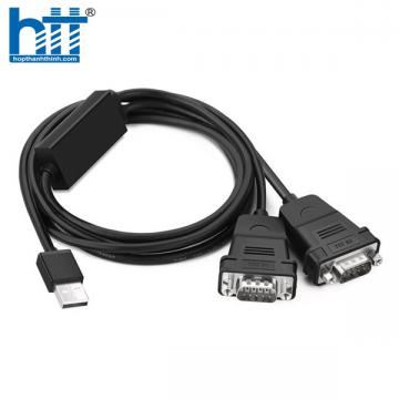 Cáp USB to 2 rs232 ( USB to 2 Com) chính hãng Ugreen 30769 cao cấp