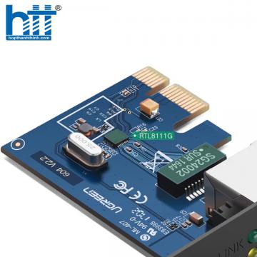 Card mạng Lan PCI Express Gigabit Ethernet 10/100/1000Mbps Ugreen 30771 cao cấp