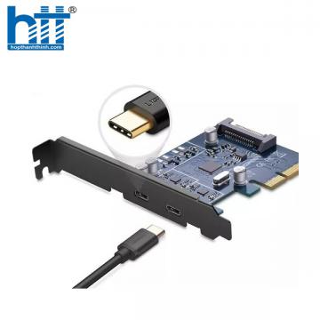 Card PCI Express sang 2 cổng USB 3.1 Type-C Ugreen 30773 chính hãng