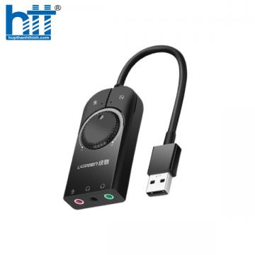 Card Sound USB 2.0 có điều khiển volume hỗ trợ Mic&Loa chính hãng Ugreen 40964