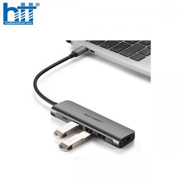Thiết bị mở rộng USB type-C sang HDMI/ Hub USB 3.0 hỗ trợ sạc cổng USB-C chính hãng Ugreen 50209