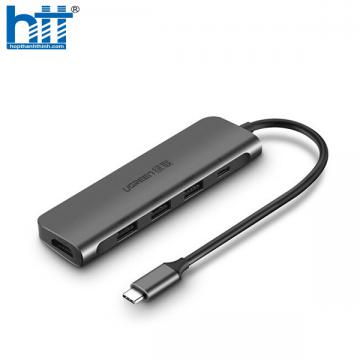 Thiết bị mở rộng USB type-C sang HDMI/ Hub USB 3.0 hỗ trợ sạc cổng USB-C chính hãng Ugreen 50209