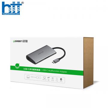Bộ chuyển đa năng USB Type-C to HDMI, Lan, USB 3.0, SD/TF, sạc Type-C Ugreen 50538