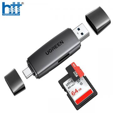 Đầu đọc thẻ nhớ SD/TF 2 trong 1 USB-A & USB-C Ugreen 80191
