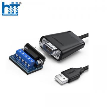 Cáp USB 2.0 to Com DB9 rs422+485 dài 1,5m Chipset FTDI Ugreen 60562 chính hãng