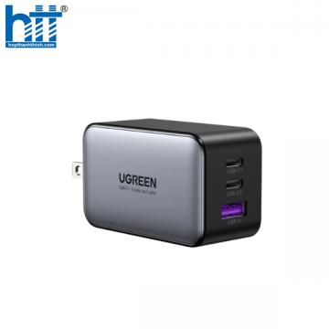 Củ sạc nhanh 65W GaN 3 cổng USB Type-C x2 USB Type-A x1 Hỗ trợ QC4+, PD3.0.. Ugreen 10334 cao cấp