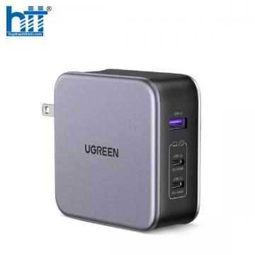 Củ sạc nhanh Nexode 140W GaN PD3.1, 2 USB Type-C và 1 USB Type-A Ugreen 90548 cao cấp (US)