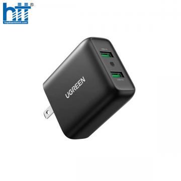 Củ sạc nhanh 36W 2 cổng USB Type-A 18W Ugreen 70151 cao cấp (US)