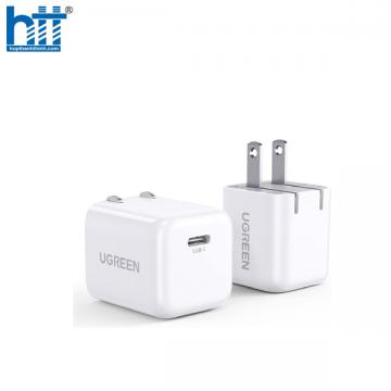 Củ sạc nhanh 20W chuẩn USB Type C, kèm dây cáp C to Lightning 1,5m Ugreen 30313
