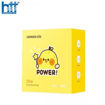 Củ sạc nhanh 20W chuẩn USB C màu vàng Ugreen 80947