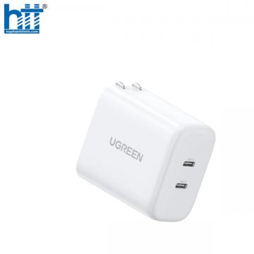 Ugreen 90299 40w 2c kép USB loại c x2 Sạc nhanh Màu trắng có thể gập lại của chúng tôi cd243 10090299