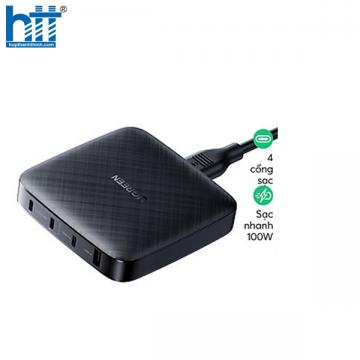 Sạc nhanh để bàn 100W 4 cổng USB Type-C x3, Type-A x1 Ugreen 70870 cao cấp
