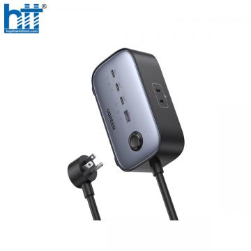 Ugreen 60167 100W 1.8M Bộ sạc nhanh DigiNest Pro gồm 3 cổng USB-C + USB-A cáp nguồn dài 1.8M chuẩn cắm EU CD270 20060167