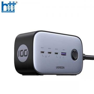 Ugreen 40896 100W Màu Xám Bộ sạc DigiNest Pro gồm 3 cổng USB-C và 1 cổng USB-A chuẩn cắm US CD270 20040896