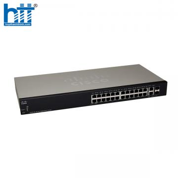 Switch Cisco SG250-26-K9-E (Gigabit (1000Mbps)/ 28 Cổng/ 2 SFP/ Smart Switch/ Vỏ Thép)