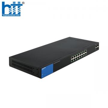 Switch Linksys LGS318P (Gigabit (1000Mbps)/ 20 Cổng/ 2 SFP/ Smart Switch/ 16 cổng PoE/ Vỏ Thép)