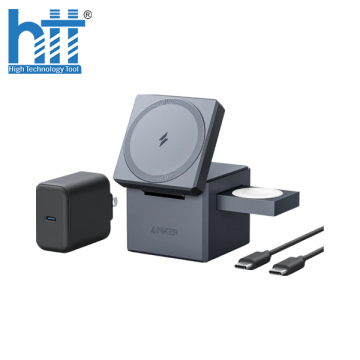 Đế sạc không dây MagSafe 3 in 1 15W Anker 737 Cube Y1811
