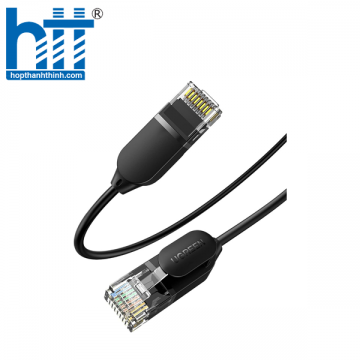 Ugreen 70656 10M 10Gbps 500 MHz cat6a Đen OD2.8mm Utp Tròn & Cáp Ethernet Siêu Mỏng Dây Đồng Nguyên Chất NW122 10070656