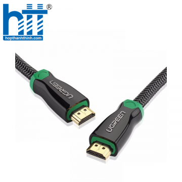 Ugreen 10292 2M màu Đen Cáp tín hiệu HDMI vỏ bọc kim loại hỗ trợ 3D 4K2K HD126 20010292