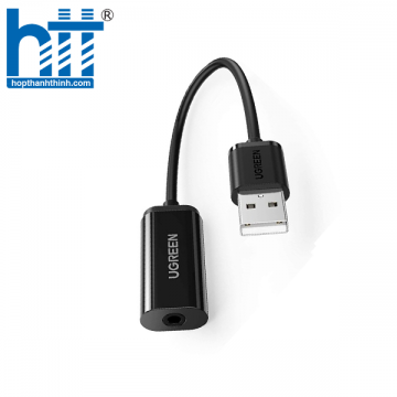 Ugreen 10330 USB Màu Đen Sang Bộ Chuyển Đổi Âm Thanh Nổi Bên Ngoài 3.5Mm US206 20010330